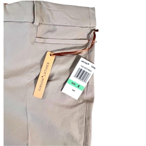 GIBSON LATIMER Women’s Pants, sits below waist, skinny fit, Khaki Color, Size 8 - Picture 10 of 12